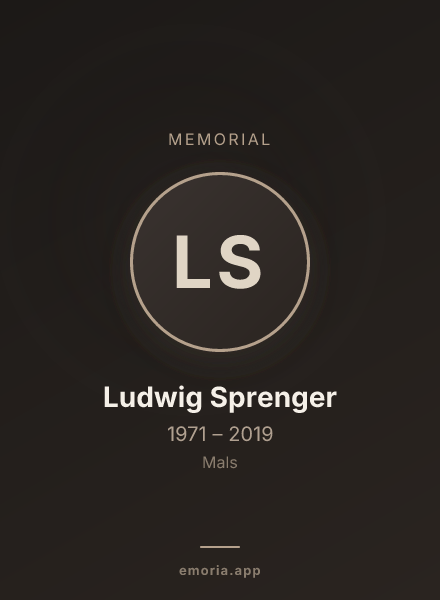 Memorial portrait of Ludwig Sprenger