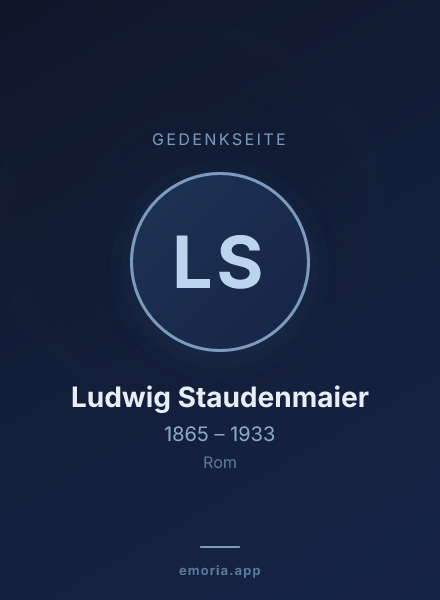 Gedenkportrait von Ludwig Staudenmaier