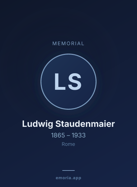 Memorial portrait of Ludwig Staudenmaier