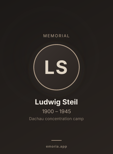 Memorial portrait of Ludwig Steil