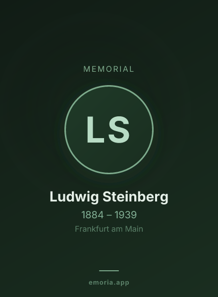 Memorial portrait of Ludwig Steinberg