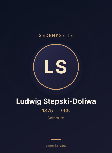Gedenkportrait von Ludwig Stepski-Doliwa