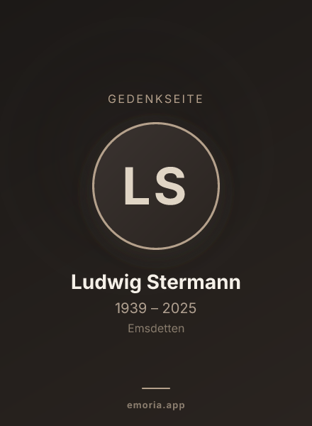 Gedenkportrait von Ludwig Stermann