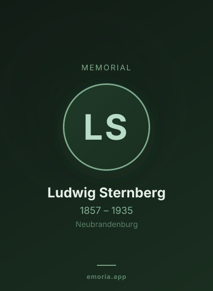 Memorial portrait of Ludwig Sternberg