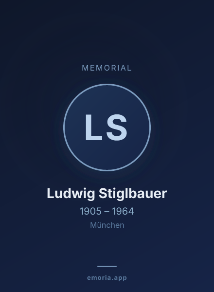 Memorial portrait of Ludwig Stiglbauer