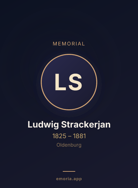 Memorial portrait of Ludwig Strackerjan