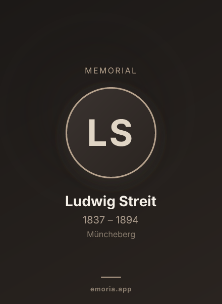Memorial portrait of Ludwig Streit