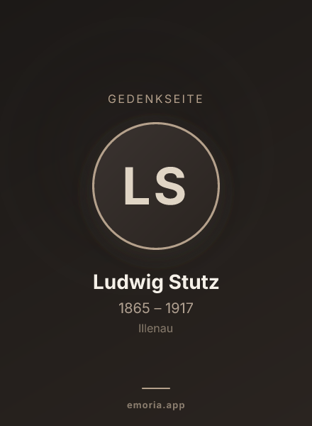 Gedenkportrait von Ludwig Stutz