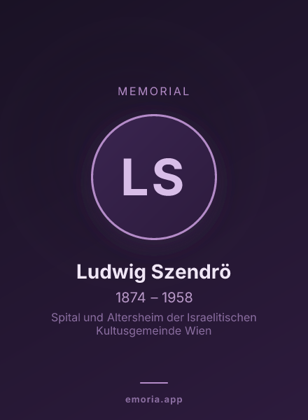 Memorial portrait of Ludwig Szendrö