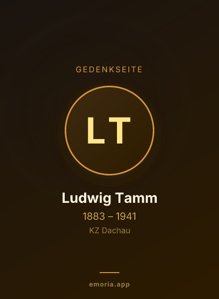 Gedenkportrait von Ludwig Tamm