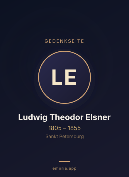 Gedenkportrait von Ludwig Theodor Elsner