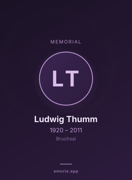 Memorial portrait of Ludwig Thumm
