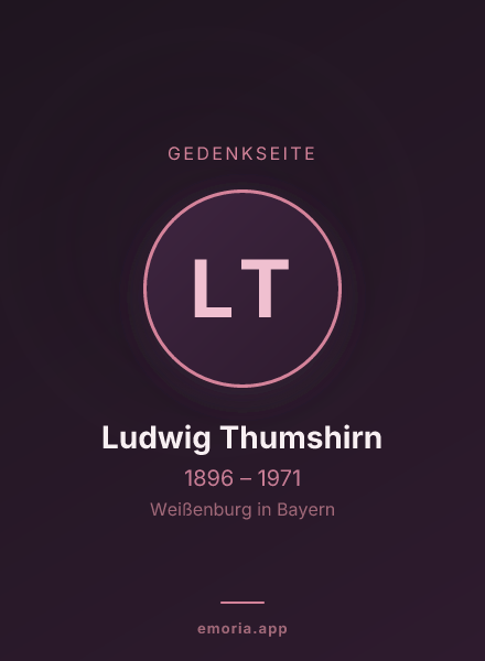 Gedenkportrait von Ludwig Thumshirn