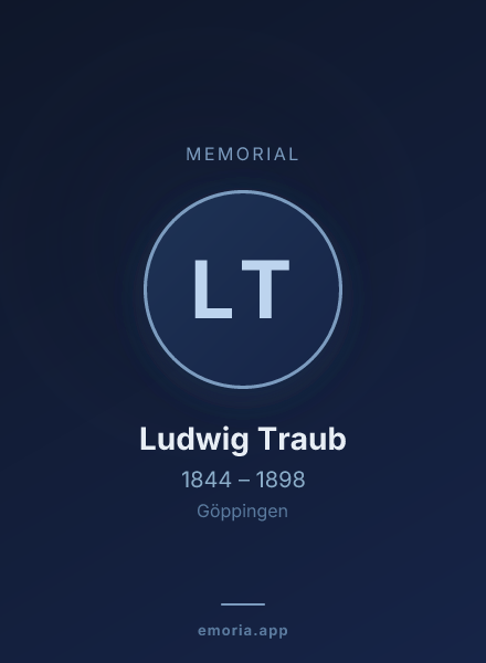 Memorial portrait of Ludwig Traub