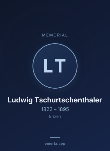Memorial portrait of Ludwig Tschurtschenthaler
