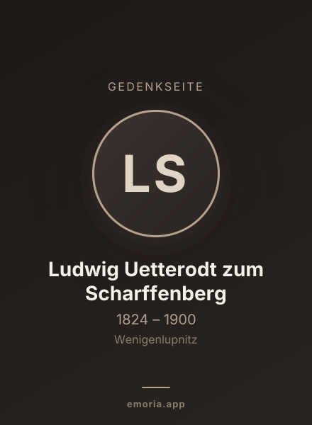 Gedenkportrait von Ludwig Uetterodt zum Scharffenberg