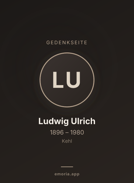 Gedenkportrait von Ludwig Ulrich