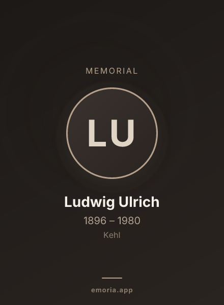 Memorial portrait of Ludwig Ulrich