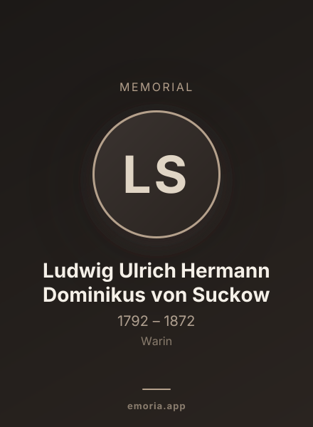 Memorial portrait of Ludwig Ulrich Hermann Dominikus von Suckow