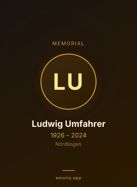 Memorial portrait of Ludwig Umfahrer