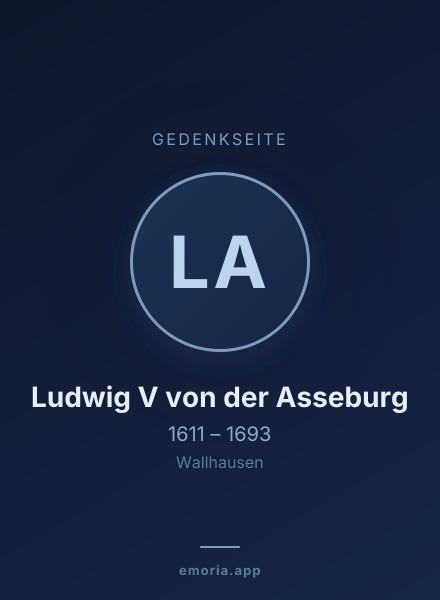 Gedenkportrait von Ludwig V von der Asseburg