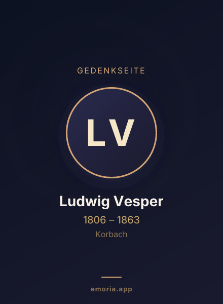 Gedenkportrait von Ludwig Vesper