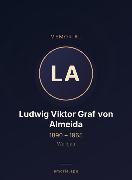 Memorial portrait of Ludwig Viktor Graf von Almeida