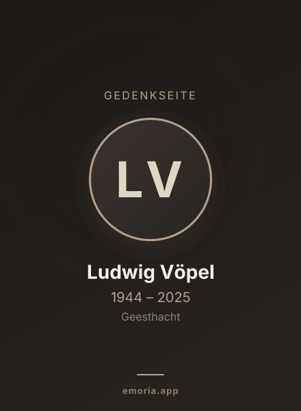Gedenkportrait von Ludwig Vöpel