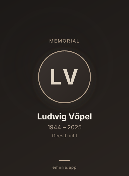 Memorial portrait of Ludwig Vöpel