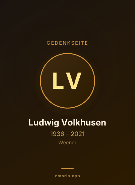 Gedenkportrait von Ludwig Volkhusen
