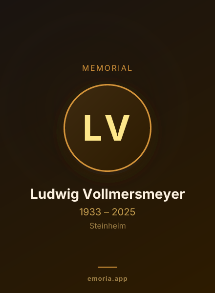 Memorial portrait of Ludwig Vollmersmeyer