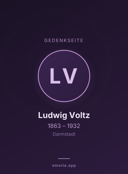 Gedenkportrait von Ludwig Voltz
