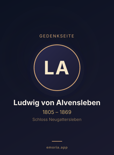 Gedenkportrait von Ludwig von Alvensleben