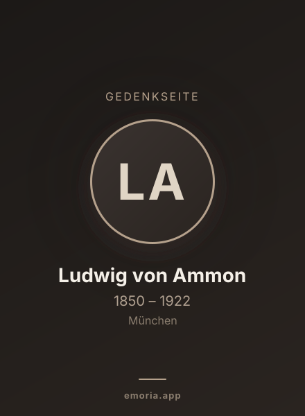 Gedenkportrait von Ludwig von Ammon