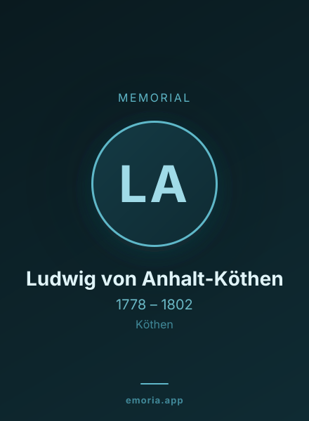 Memorial portrait of Ludwig von Anhalt-Köthen