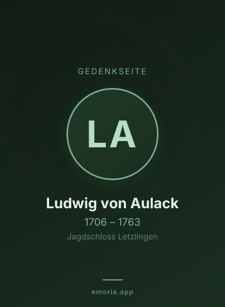 Gedenkportrait von Ludwig von Aulack