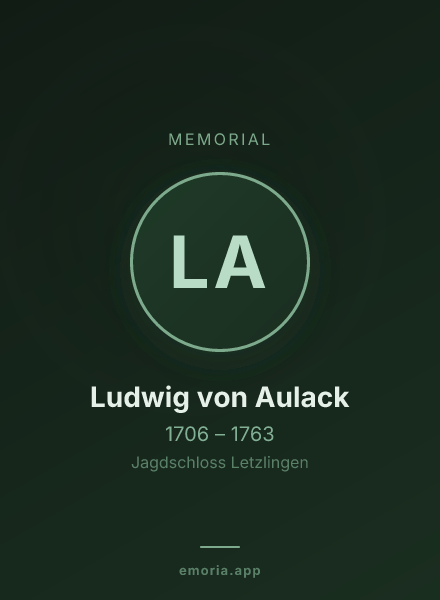 Memorial portrait of Ludwig von Aulack