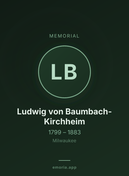Memorial portrait of Ludwig von Baumbach-Kirchheim