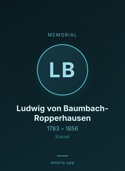 Memorial portrait of Ludwig von Baumbach-Ropperhausen
