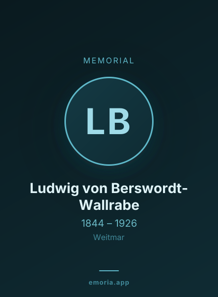 Memorial portrait of Ludwig von Berswordt-Wallrabe