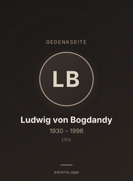 Gedenkportrait von Ludwig von Bogdandy