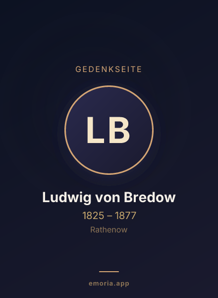 Gedenkportrait von Ludwig von Bredow