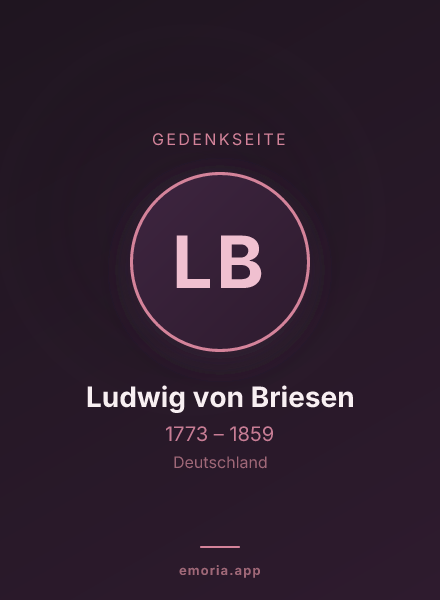 Gedenkportrait von Ludwig von Briesen