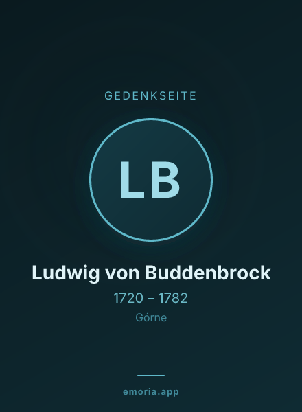 Gedenkportrait von Ludwig von Buddenbrock