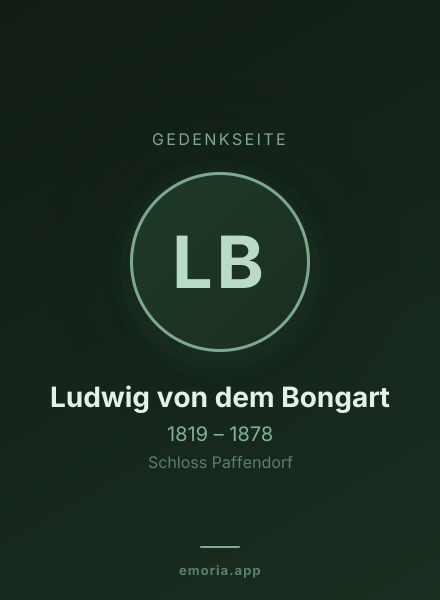Gedenkportrait von Ludwig von dem Bongart