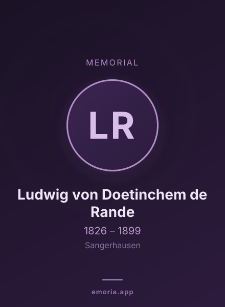 Memorial portrait of Ludwig von Doetinchem de Rande