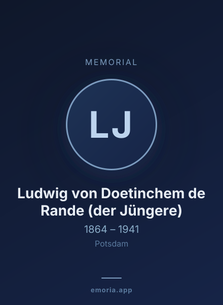 Memorial portrait of Ludwig von Doetinchem de Rande (der Jüngere)