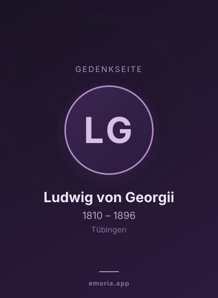 Gedenkportrait von Ludwig von Georgii