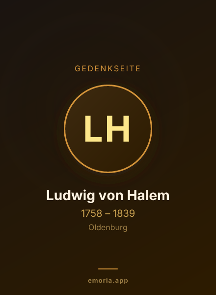 Gedenkportrait von Ludwig von Halem