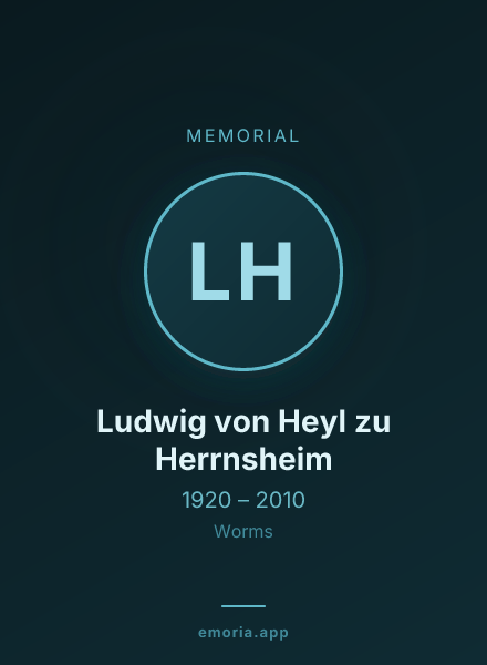 Memorial portrait of Ludwig von Heyl zu Herrnsheim